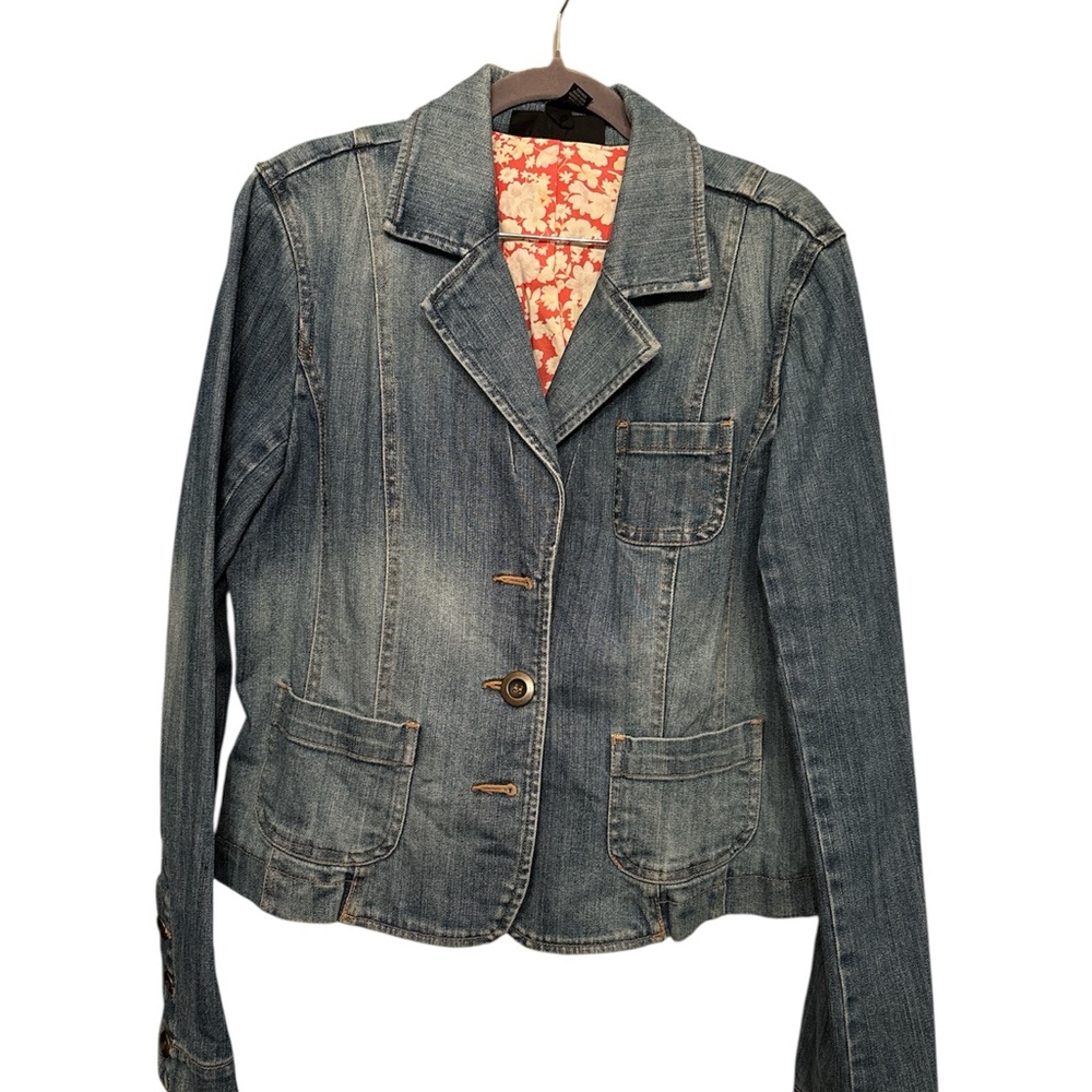 INC International Concepts Blue Jean Jacket